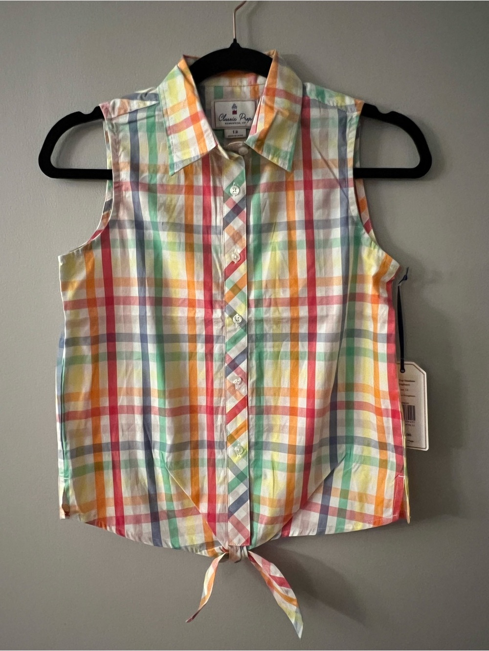 Classic Prep Girls' Skylar Top Sunshine Gingham Top